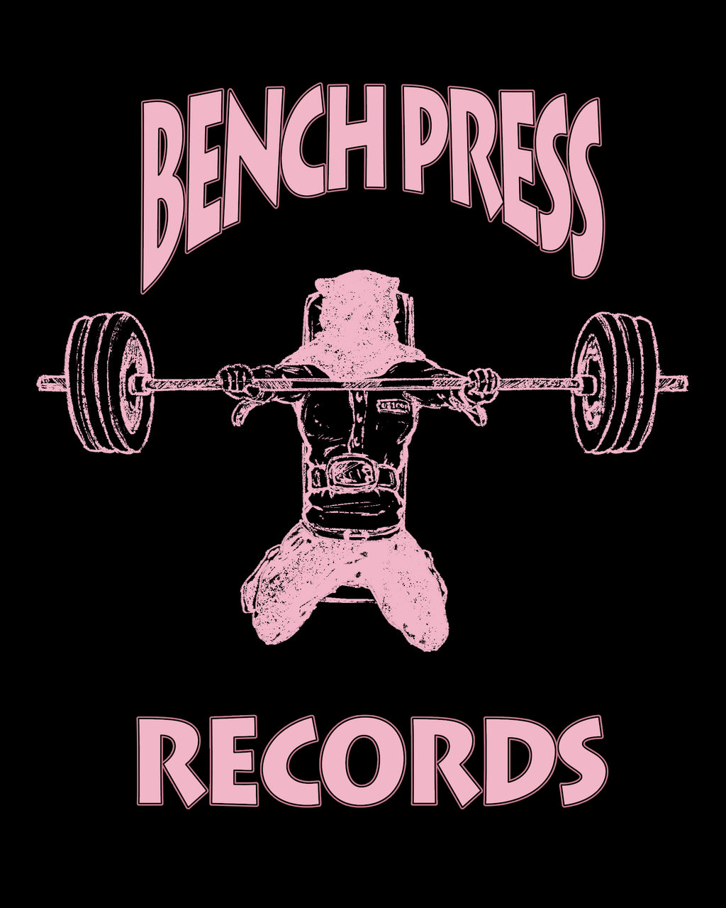 Bench Press Records Pink Collection - oversized tee