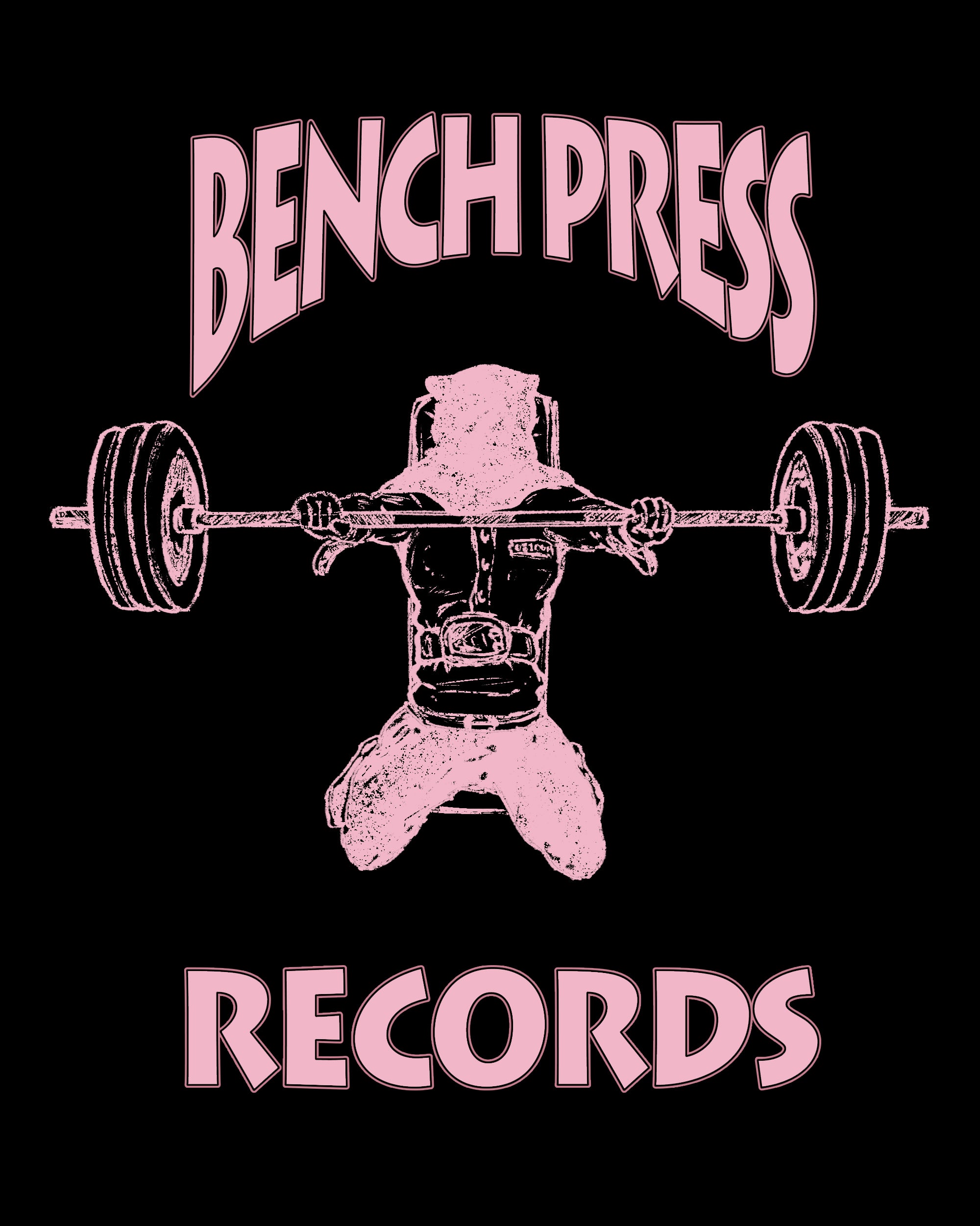 Bench Press Records Pink Collection - oversized tee