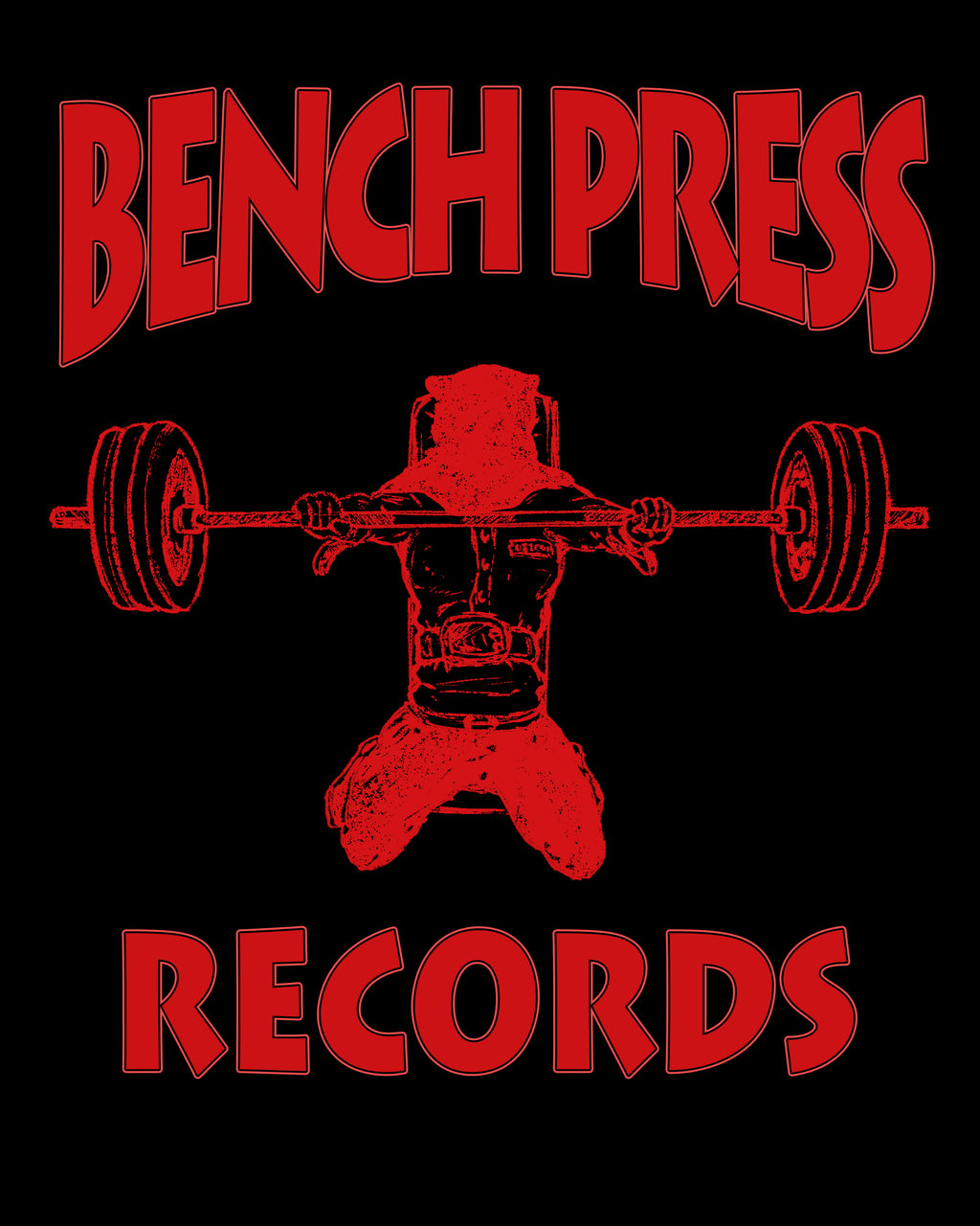 Bench Press Records - oversized tee