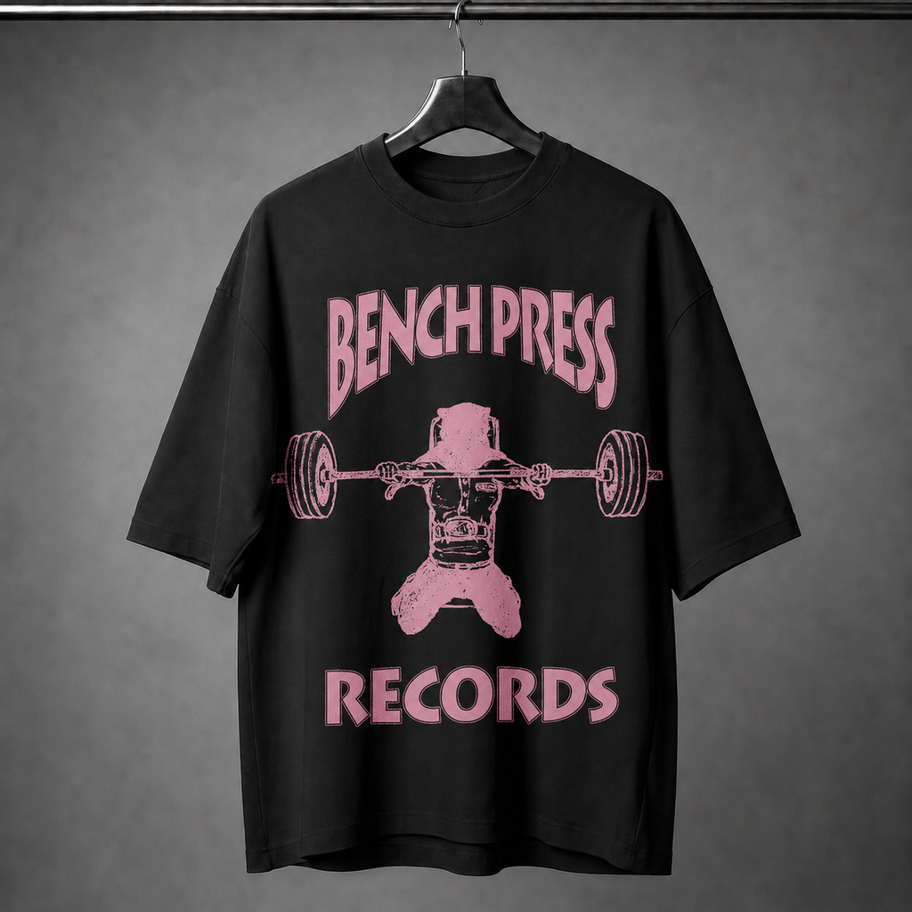 Bench Press Records Pink Collection - oversized tee