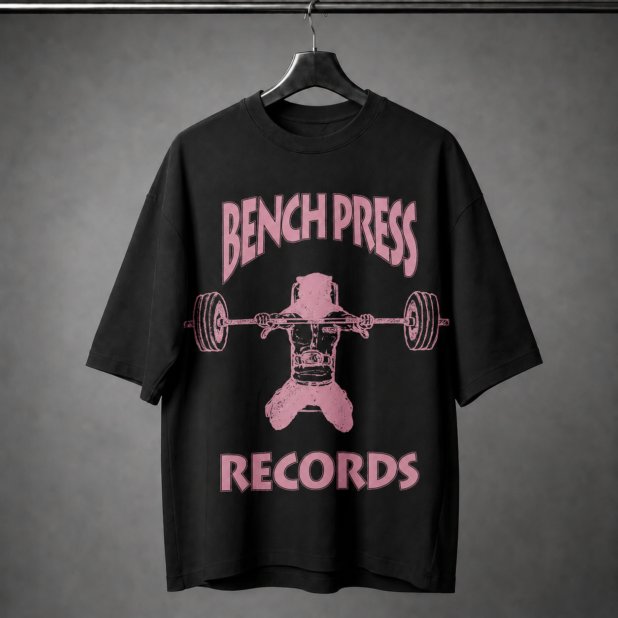 Bench Press Records Pink Collection - oversized tee
